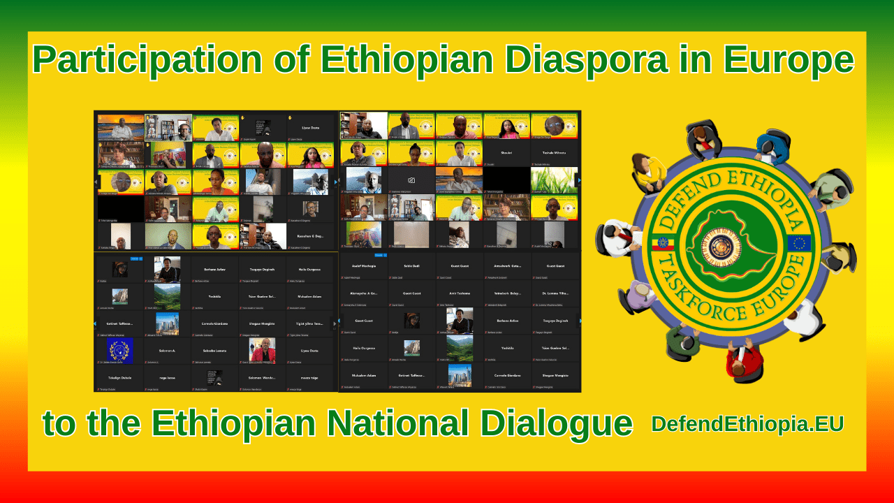 PARTICIPATION OF ETHIOPIAN DIASPORA IN EUROPE TO THE ETHIOPIAN NATIONAL DIALOGUE